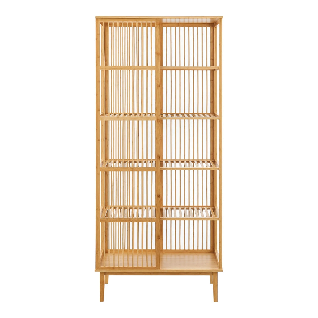 Mensola autoportante in bambù 185 x 80 x 45 cm naturale 03_0006955