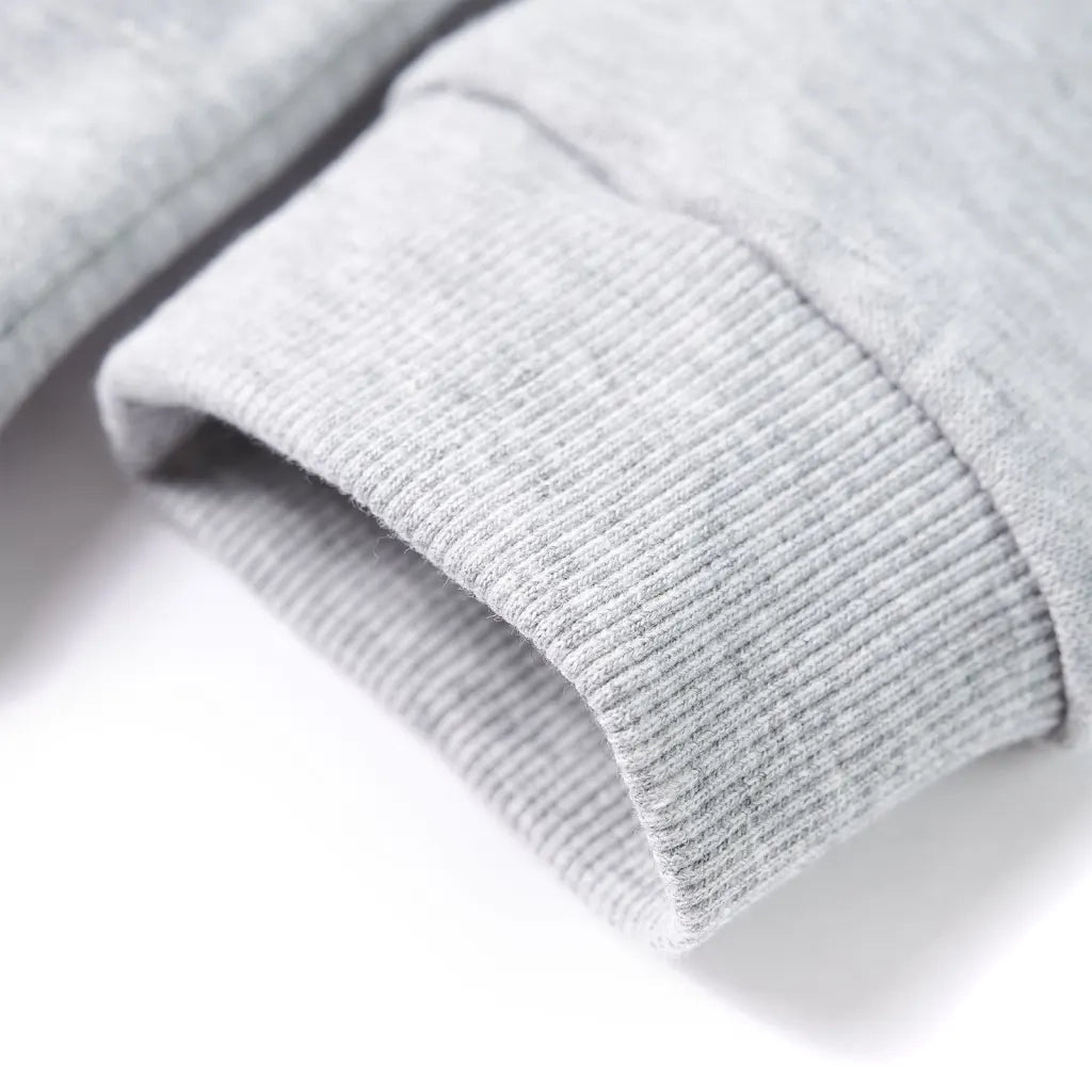 Felpa da Bambino con Cappuccio Grigio Mélange e Arancione 92 12779