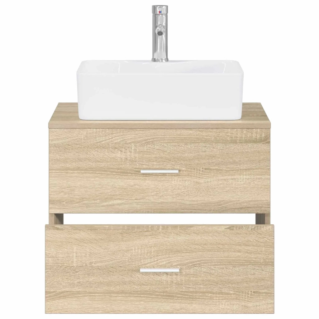 Set di mobili per il bagno Rovere Sonoma Legno ingegnerizzato 3404384