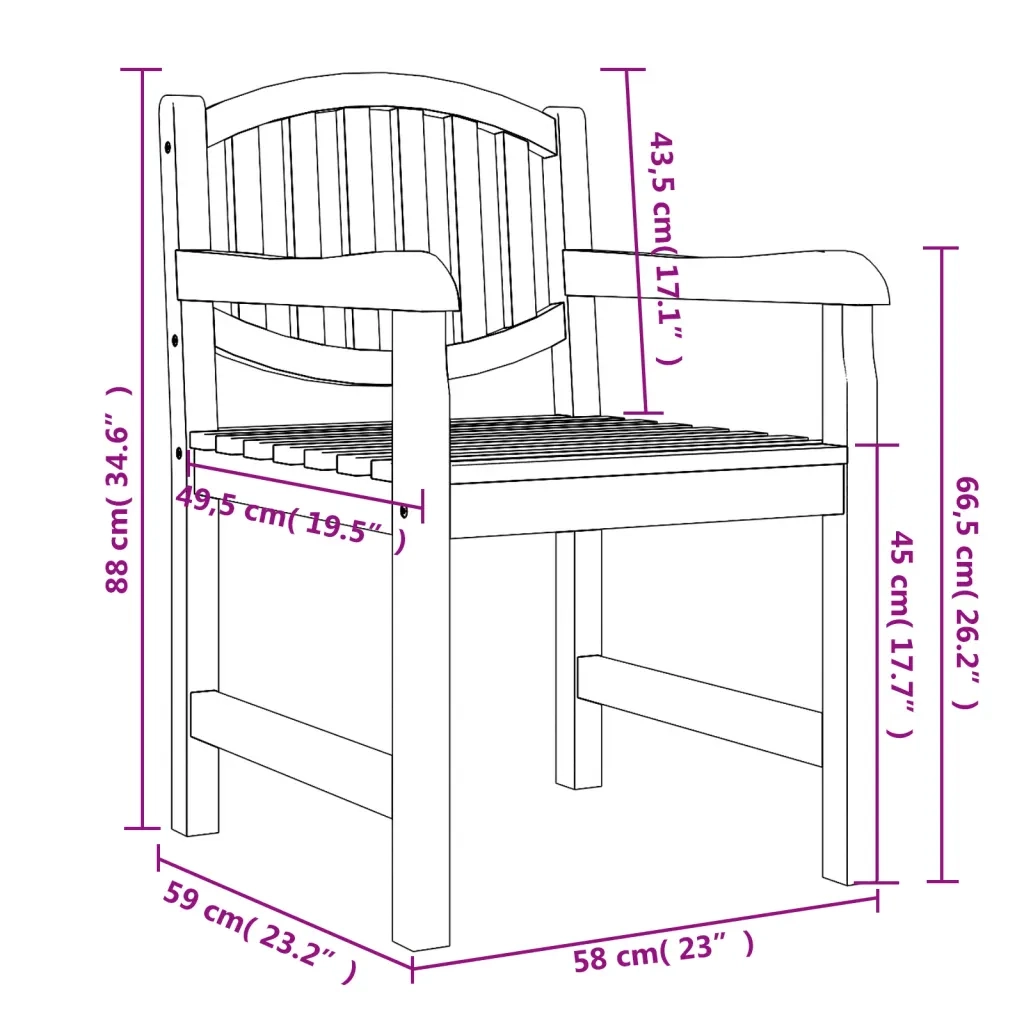 Set da Pranzo per Giardino 4 pz in Legno Massello di Teak 3157947