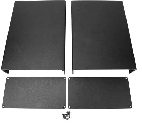 Scatola di controllo in alluminio - Contenitore di raffreddamento - Scatola di raffreddamento - Scatola di raffreddamento - Dimensioni: 80 x 160 x 220 mm - Scatola di alimentazione - Adatto per elettronica - Alluminio