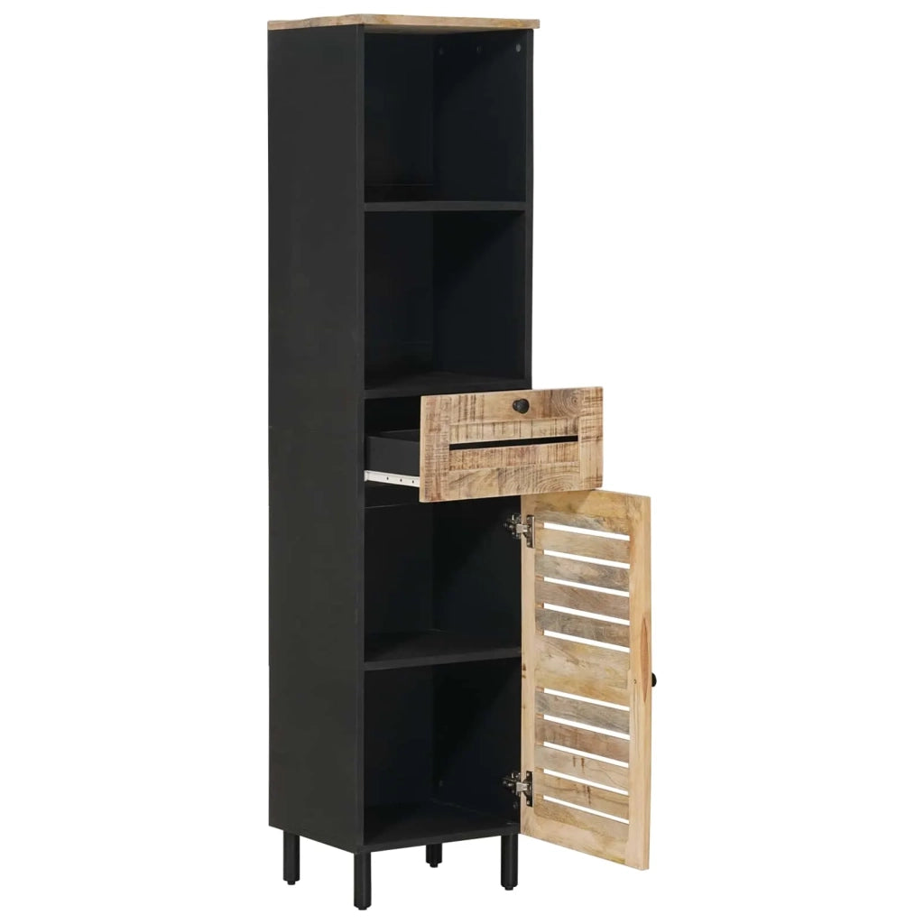 Mobile da Bagno con cassetto Marrone e Nero 38 x 33,5 x 160 cm 4018866