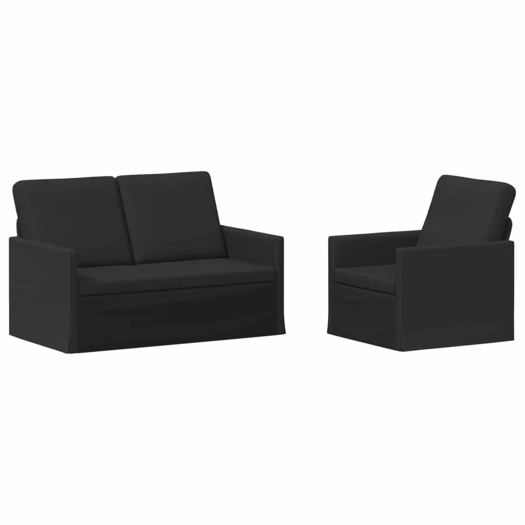 Set di divani 2 pcs Nero Tessuto 3433136