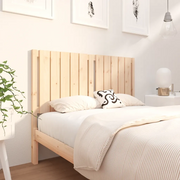 Testiera per Letto 125,5x4x100 cm in Legno Massello di Pino