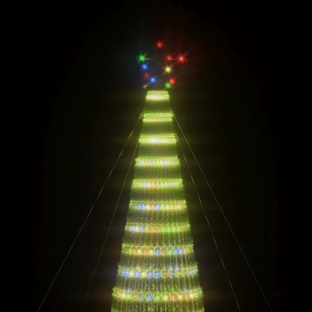 vidaXL Albero di Natale a LED 1544 LED Colorato 500 cm