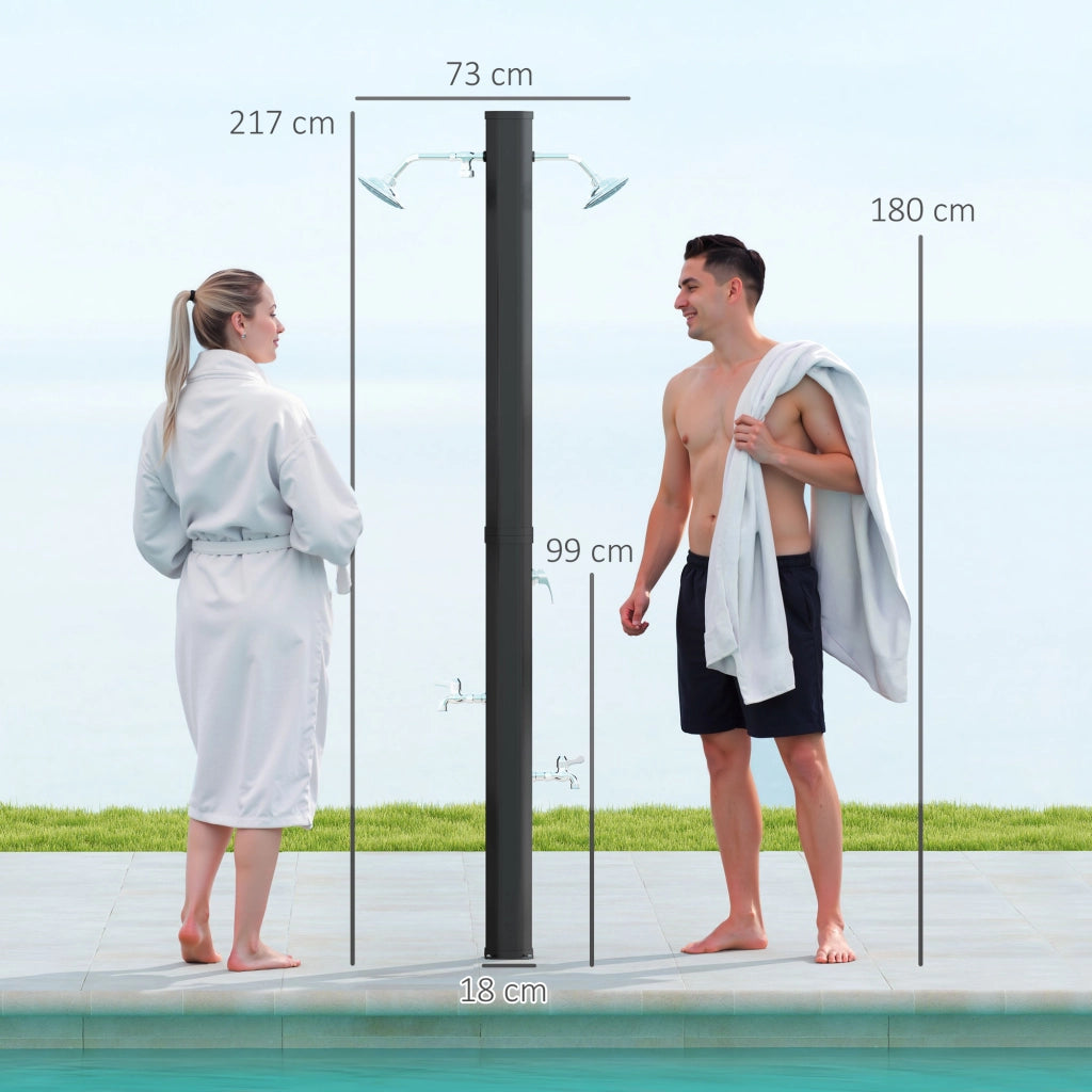 Ducha Solar Exterior ¨C zephmum ¨C 73x18x217 cm Nero