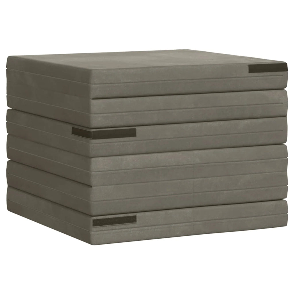 Divano Letto Pieghevole 140 x 67 x 15 cm Grigio Chiaro 900275