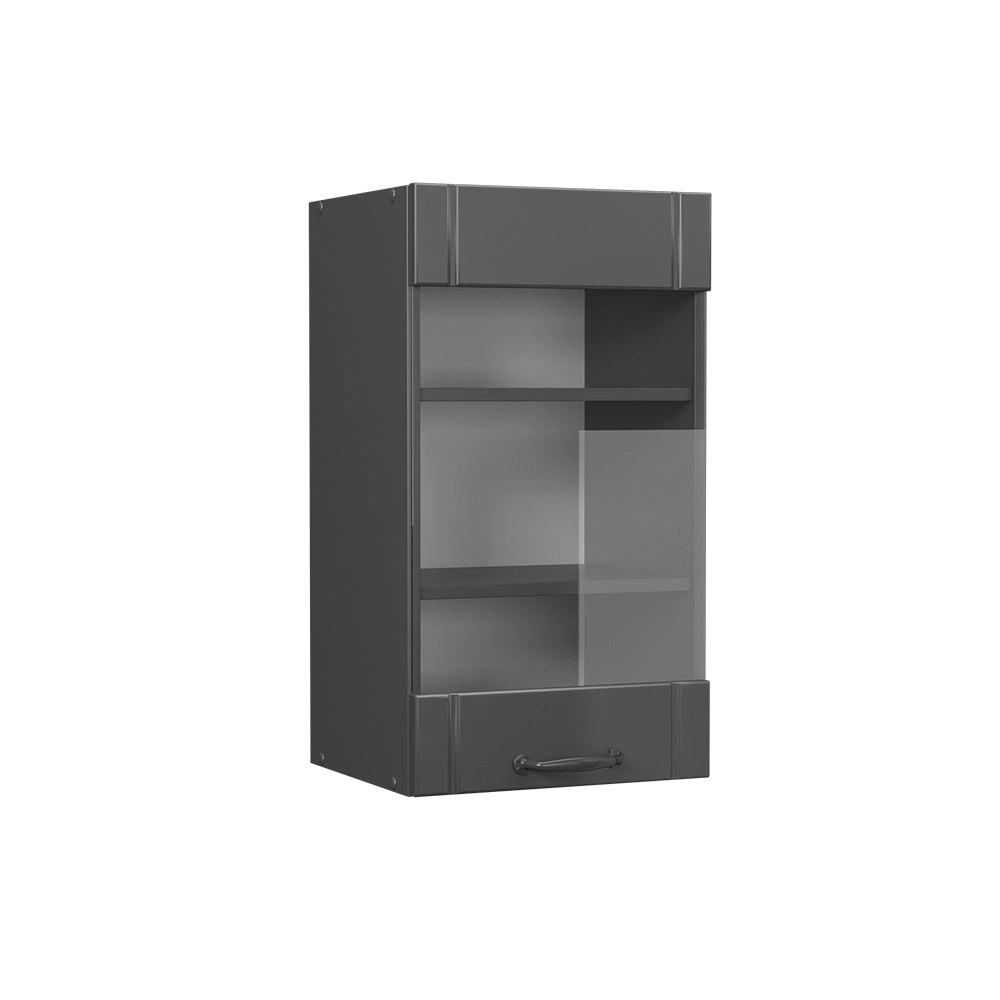 Vicco Mobile da cucina in vetro Grigio scuro 40 cm