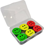 Set di 90 magneti per feedback (diametro 3 cm): 30 verdi, 30 gialli e 30 rossi in scatola portatile – ideale per la comunicazione creativa in scuola, ufficio e nella vita quotidiana