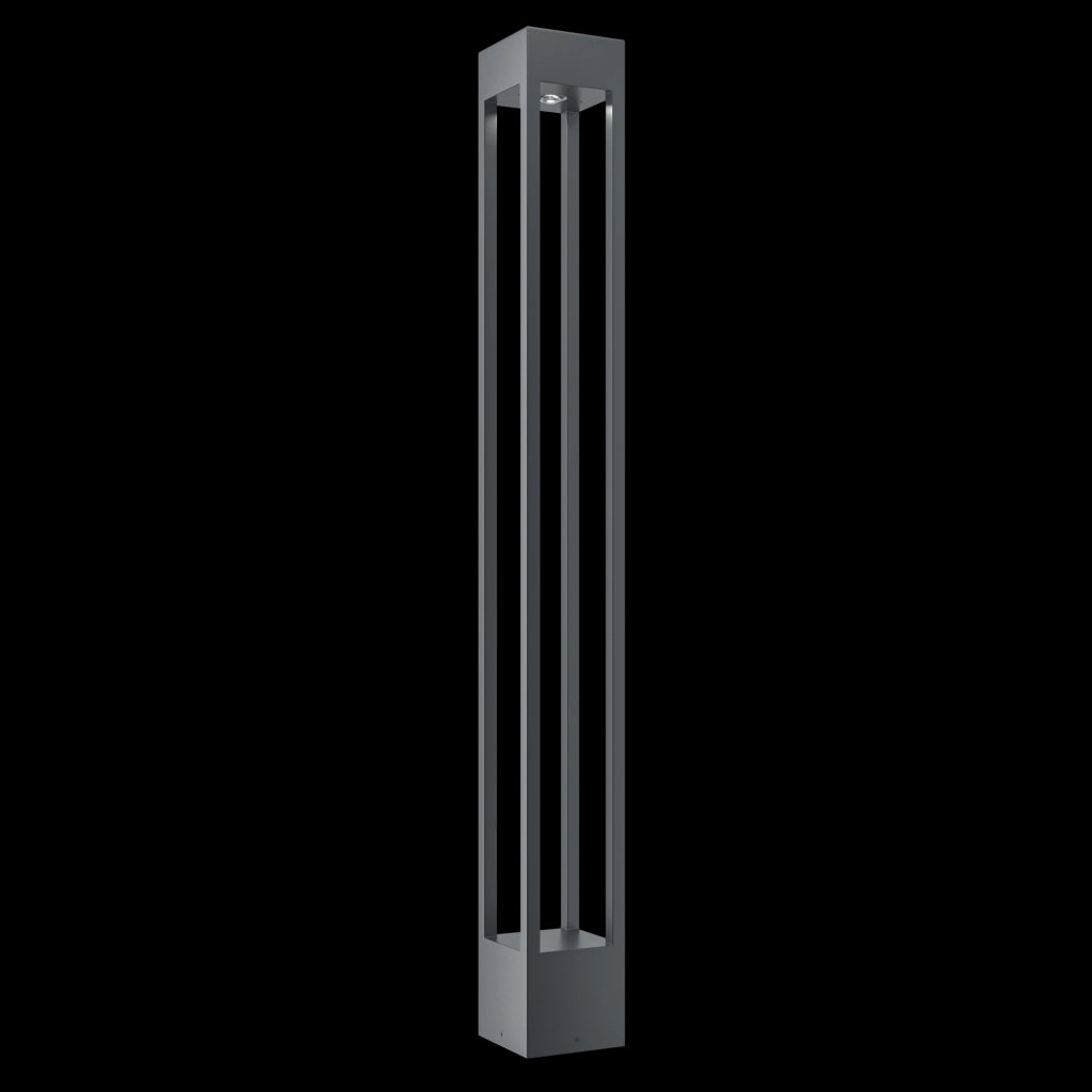 Lampada Da Terra Moderna Da Esterno Metallo Grafite Luce Led 10W Ip65