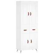Credenza | Madia | Buffet da pranzo | Armadio da pranzo Bianca 69,5x34x180 cm in Legno Multistrato