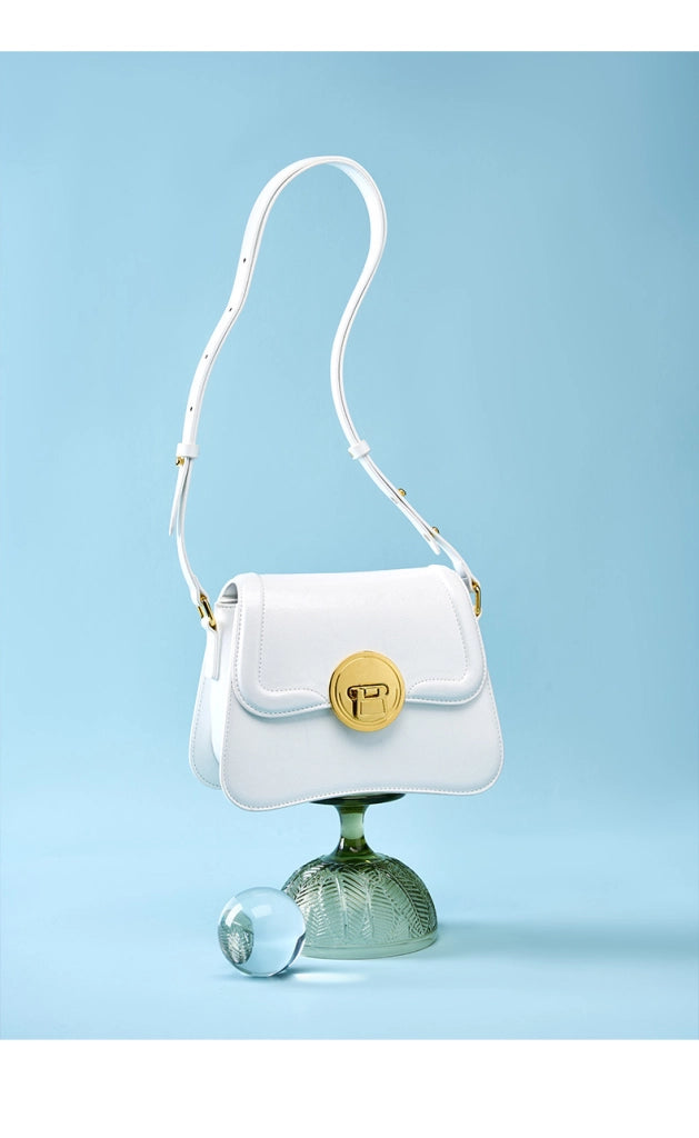 Borsa a mano da donna in vera pelle, borsa a tracolla, borsa tote, borsa a spalla, bianca