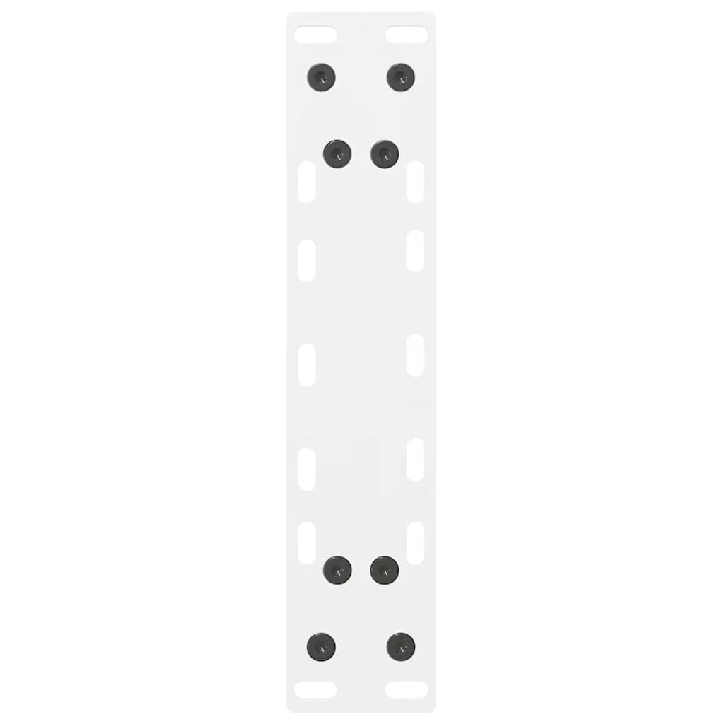 Set di 2 gambe per tavolo consolle dal design moderno altezza regolabile 28 x 72-73 cm acciaio bianco 02_0057533