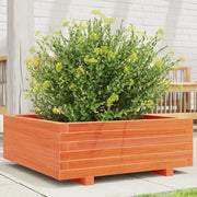 Fioriera Giardino Marrone Cera 70x70x26,5cm Legno Massello Pino
