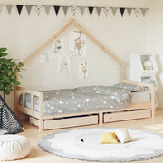 Giroletto Bambini con Cassetti-Struttura Letto Bambini 90x200 cm Legno Massello di Pino 391688