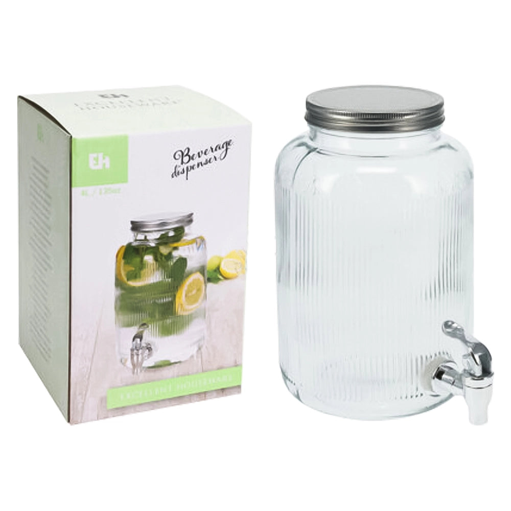 CARAFFA DISPENSER CON TAPPO ERMETICO litri 4  - BricoGo