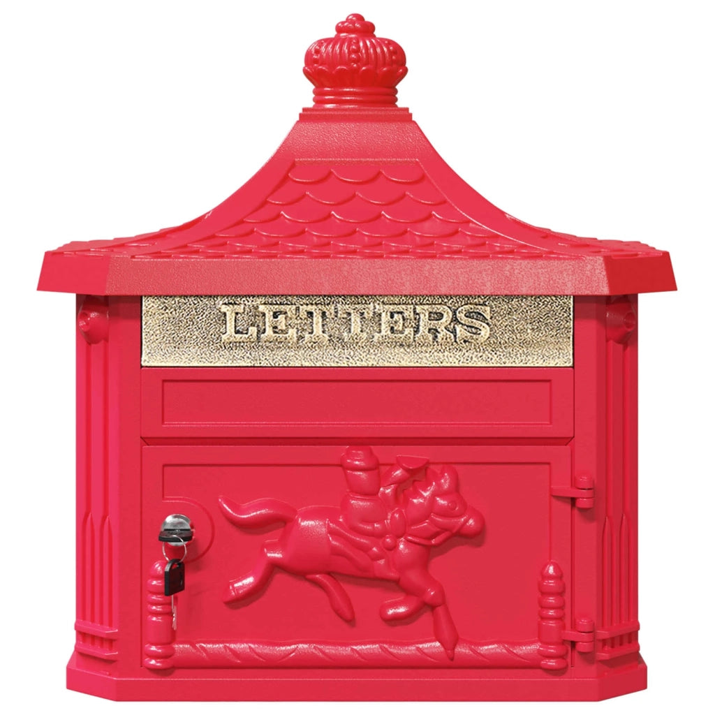 Cassetta Postale da Muro con porta Rosso 40,5 x 16 x 45 cm CFW1272613