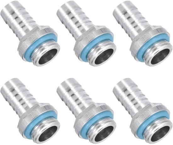 Adattatore di vite G1/4 x 10 mm maschio a vite in alluminio - Pacchetto da 6 - Sistema di raffreddamento acqua