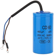 Condensatore 250V AC 400uF - Condensatore di Avvio - Resistente al Calore - Leggero - Anti-esplosione - Prestazioni Durature - Condensatore di Motore