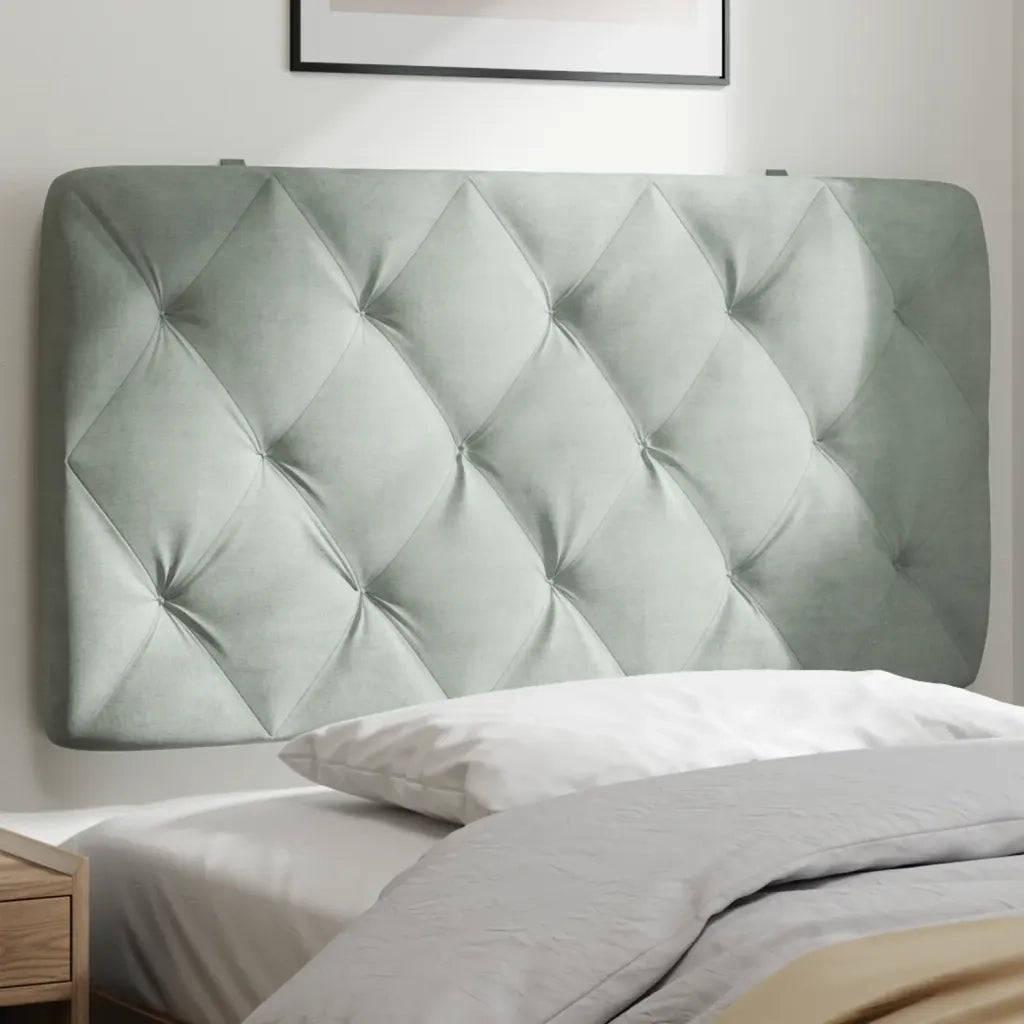 Cuscino Testiera Grigio Chiaro 100 cm in Velluto CFW4791112