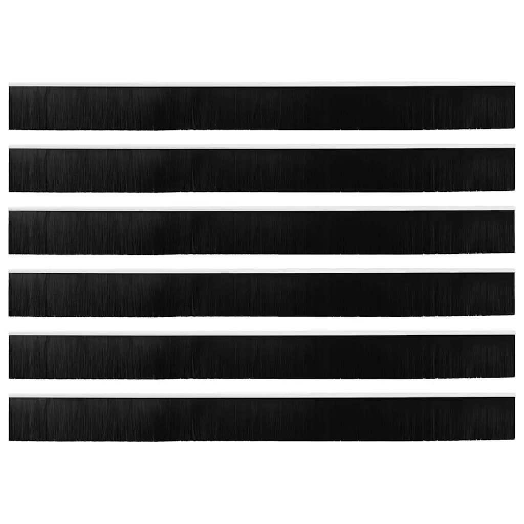 Spazzole per porte a vite 6 pcs Bianco 100 cm Lega di alluminio 42019553