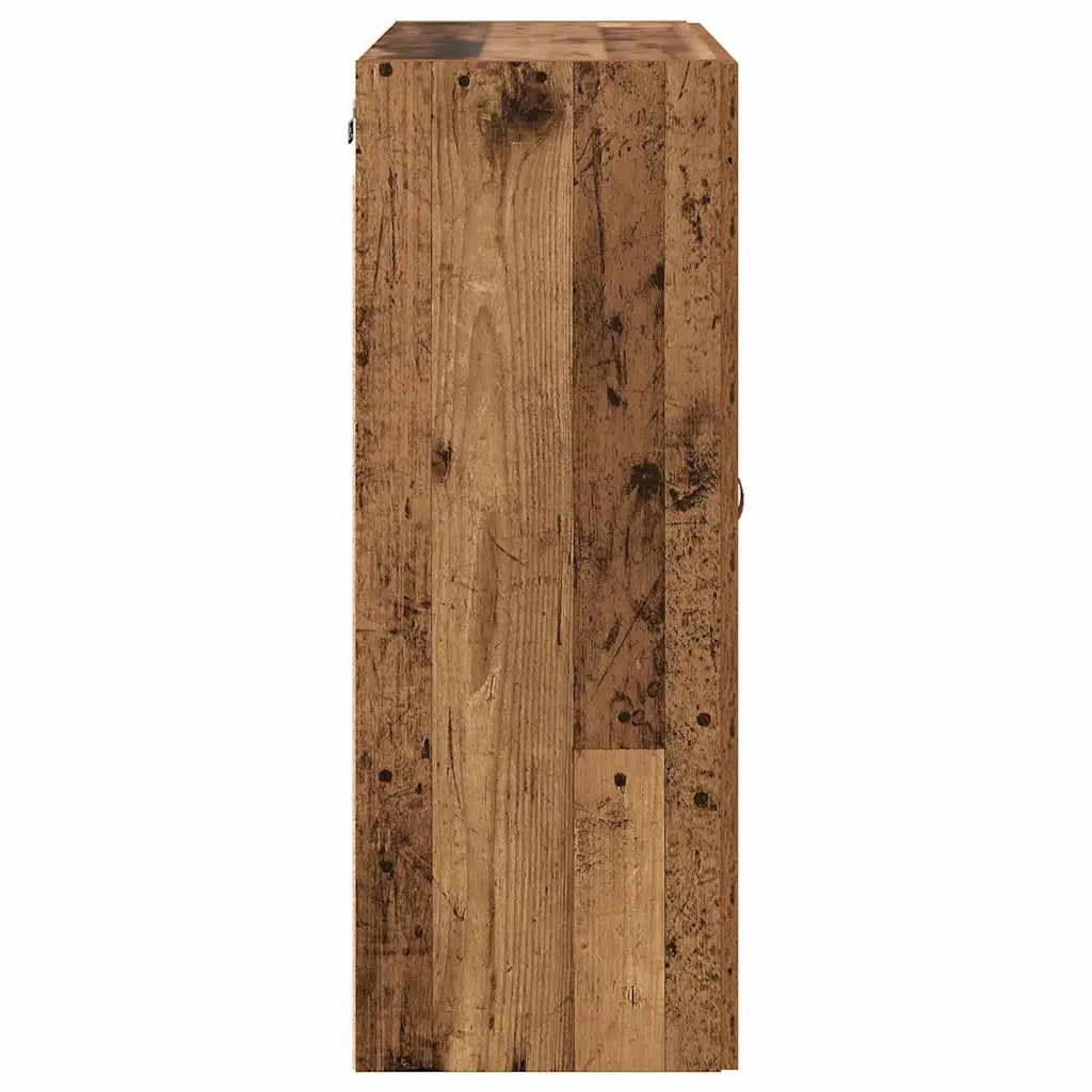 Mobile a muro 2 pcs Legno vecchio 69,5 x 34 x 90 cm 3415556
