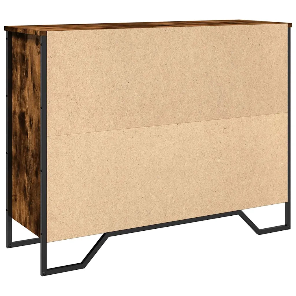 vidaXL Credenza Rovere Fumo 97x32,5x74,5 cm in Legno Multistrato