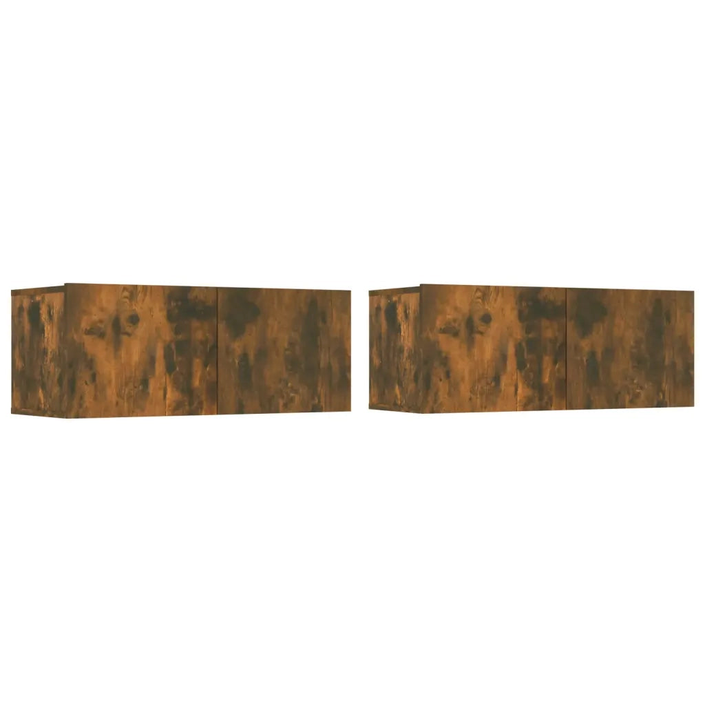 Set di Mobili Porta TV 5 pz Rovere Fumo in Legno Multistrato 3114427