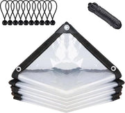 Telaio trasparente impermeabile con occhi - Copertura per mobili da giardino, 2 x 6 m