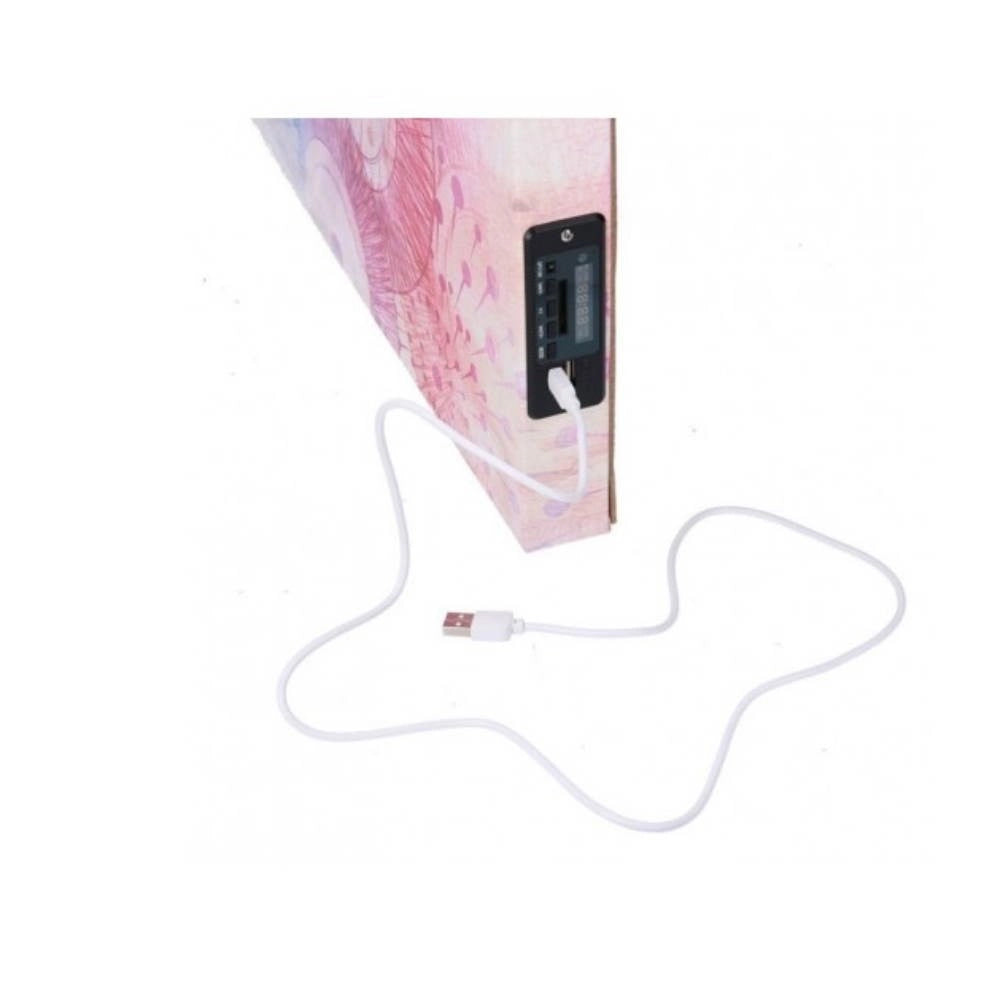 Quadro Bluetooth con stampa lampadina bianco ghiaccio