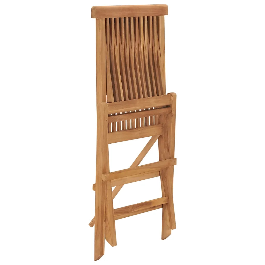 Set da Pranzo Pieghevole per Esterni 5pz Legno Massello di Teak 3096571