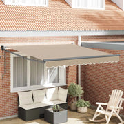 Tenda Retrattile Beige 350 x 250 cm Poliestere e Alluminio 3330350