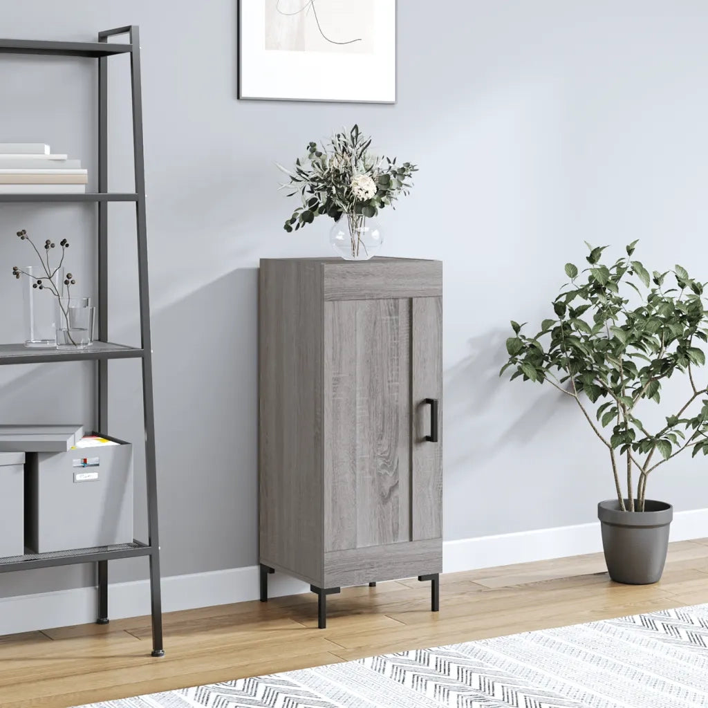 Credenza | Madia | Buffet da pranzo | Armadio da pranzo Grigio Sonoma 34,5x34x90 cm in Legno Multistrato
