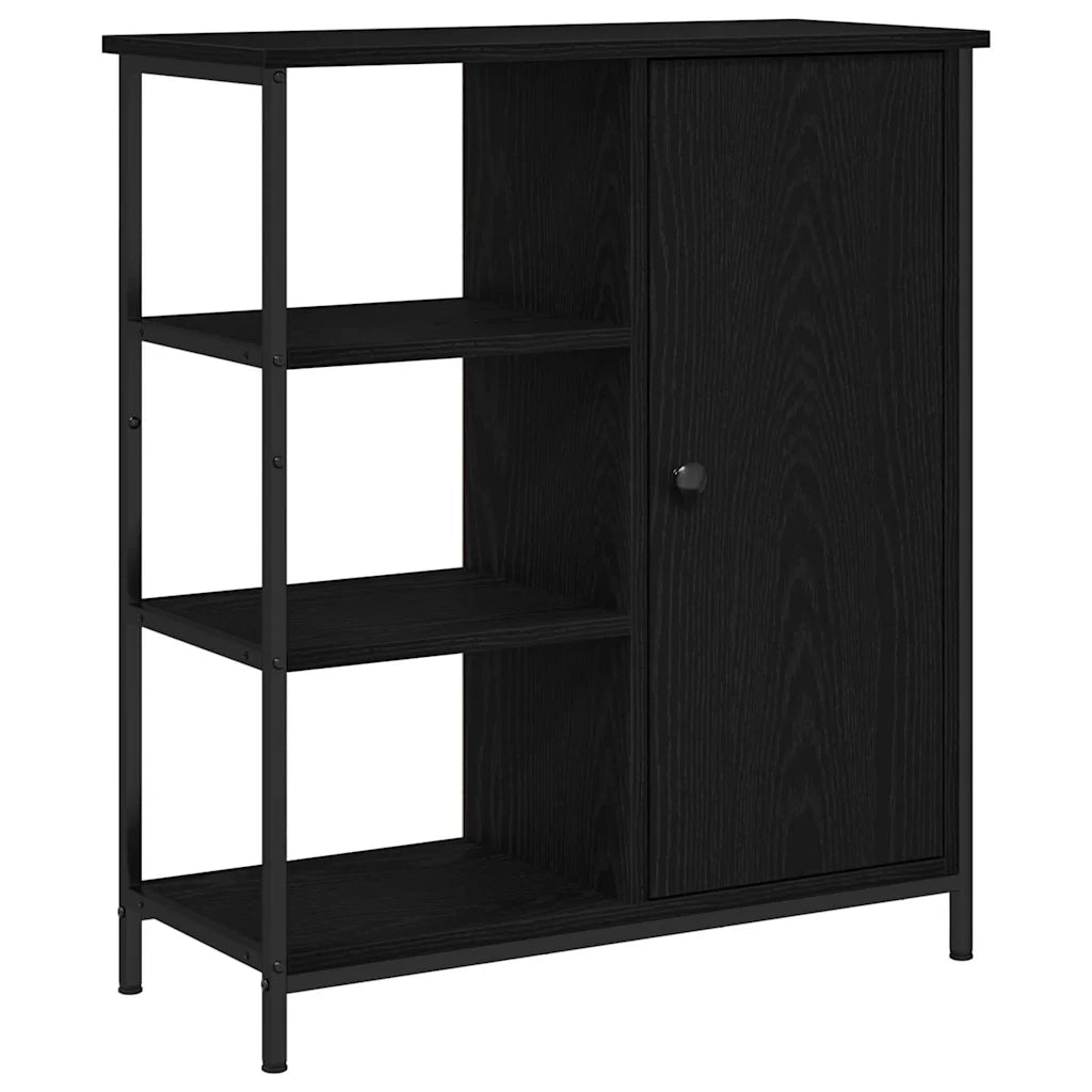 Credenza | Madia | Buffet da pranzo | Armadio da pranzo Rovere Nero 70 x 30 x 80 cm