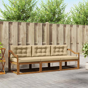 Set di divani da esterno con cuscino 3 pcs Naturale e Beige