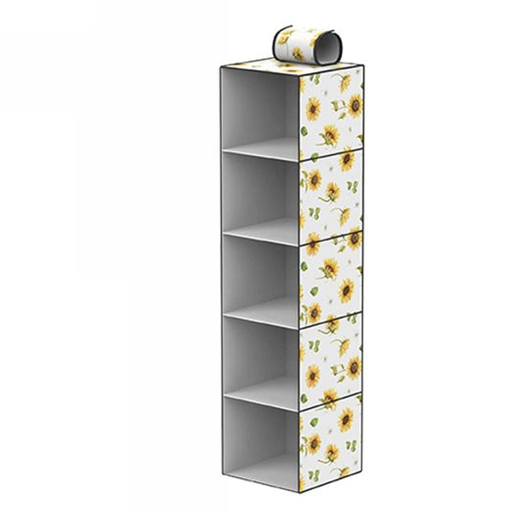 Trade Shop - Organizer Per Armadio 5 Strati Scaffale Pensile Porta Oggetti Scaffali 30x30x100 -