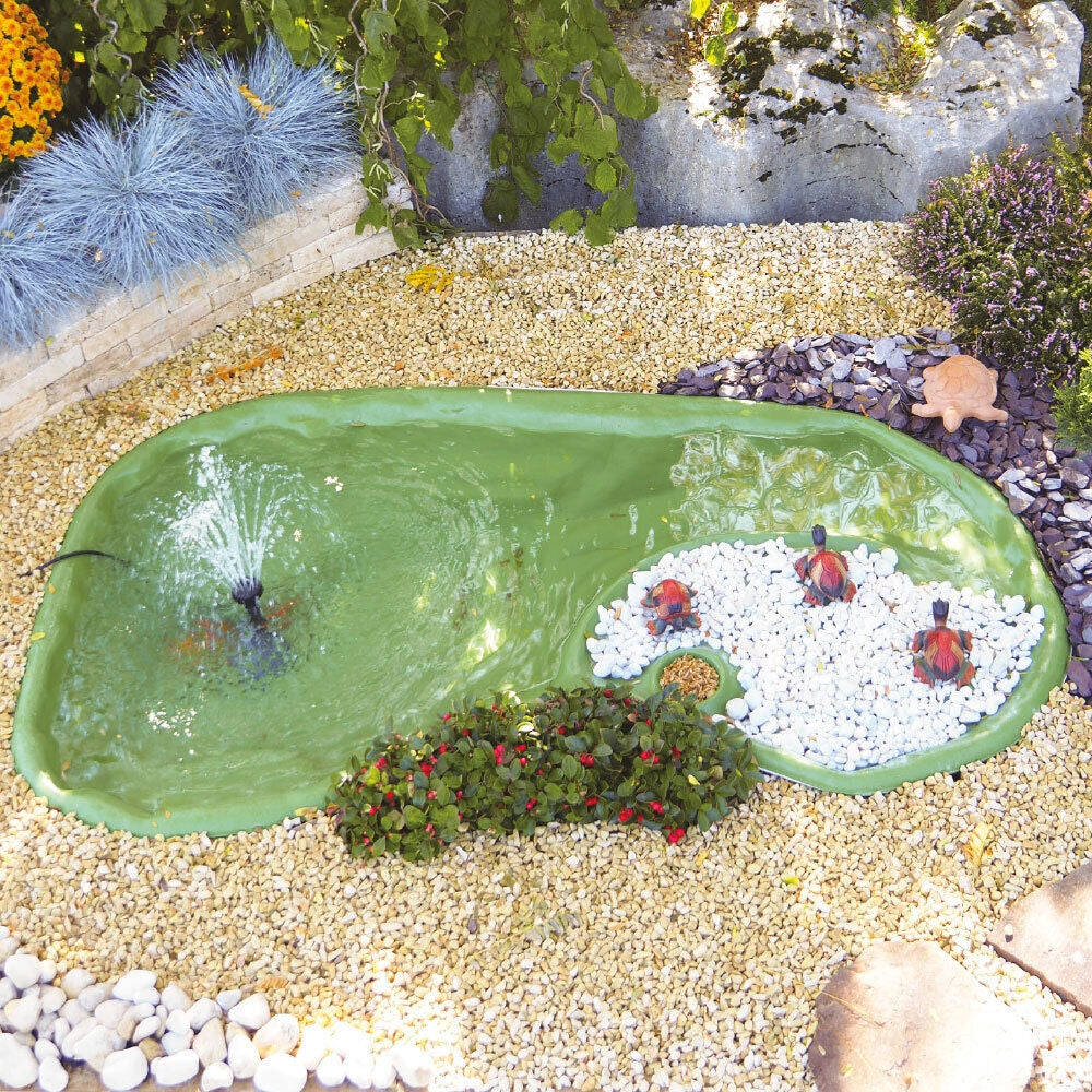 laghetto per tartarughe green ninjia litri 210 cm 185x108xh32