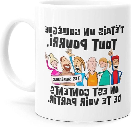 Tazza con disegno umoristico "Tutto marcio" - Regalo divertente per il collega in pensione - Idea originale di umorismo per la festa di compleanno o Natale