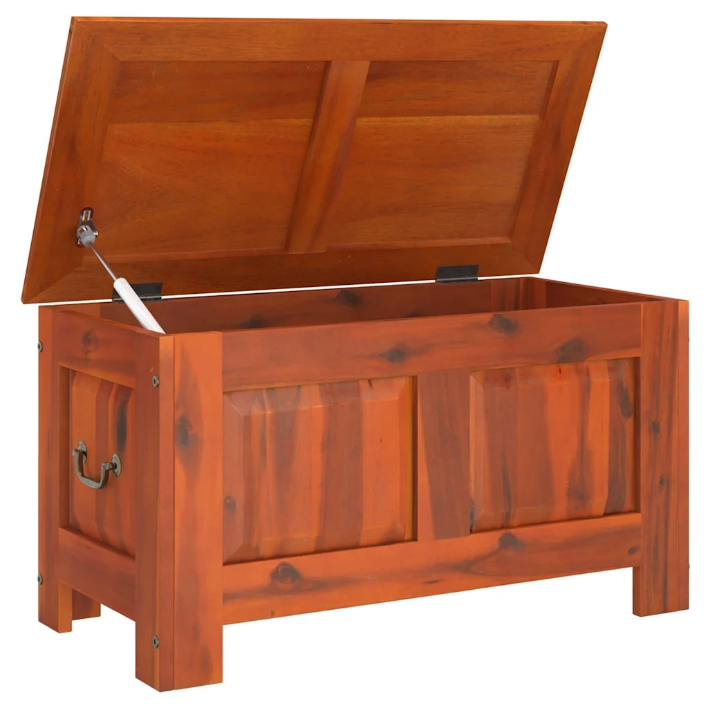 Cassapanca con Coperchio-Baule-Armadietto contenitore Marrone in Legno Massello di Acacia 246402