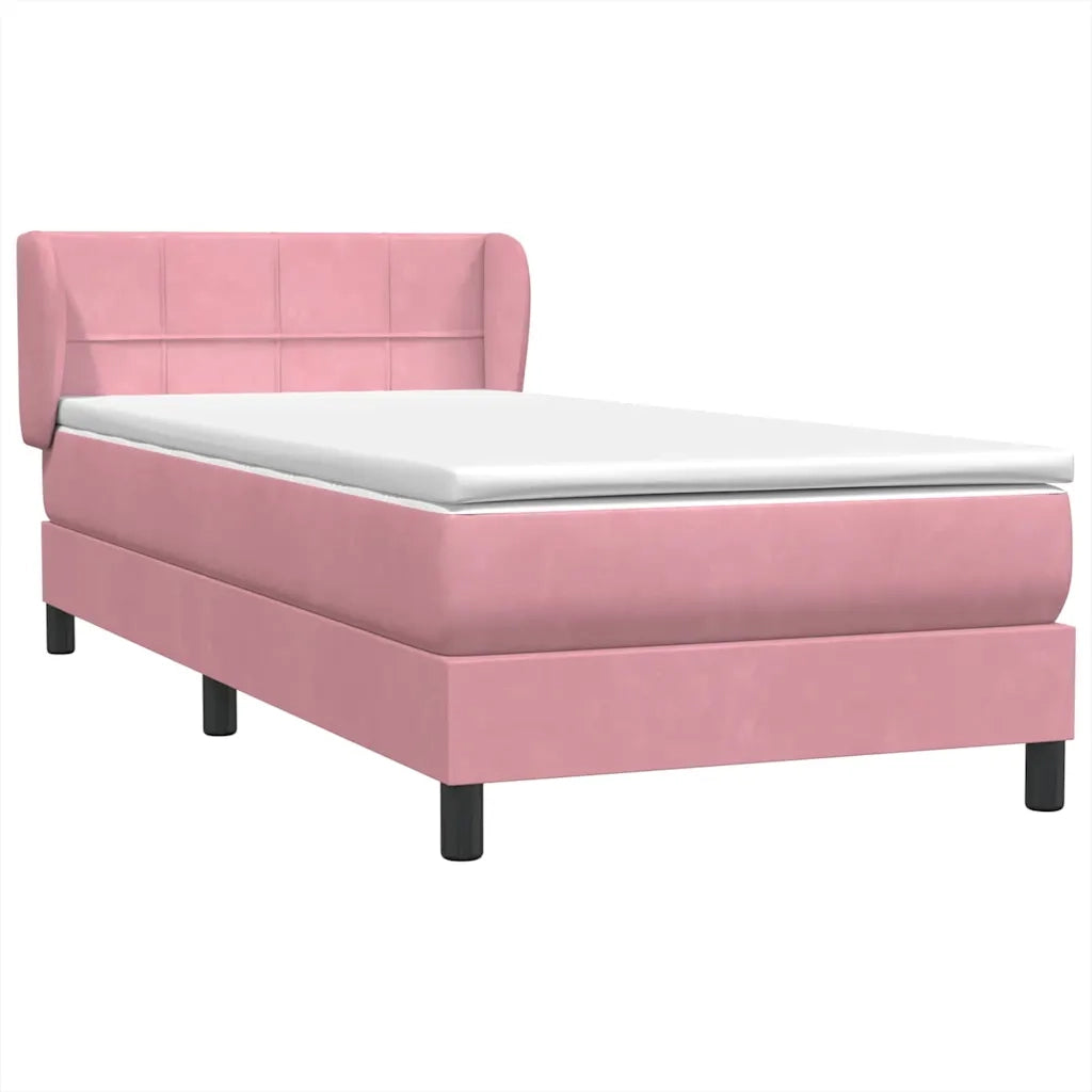 Giroletto a Molle con Materasso Rosa 80x220 cm Velluto 3317552