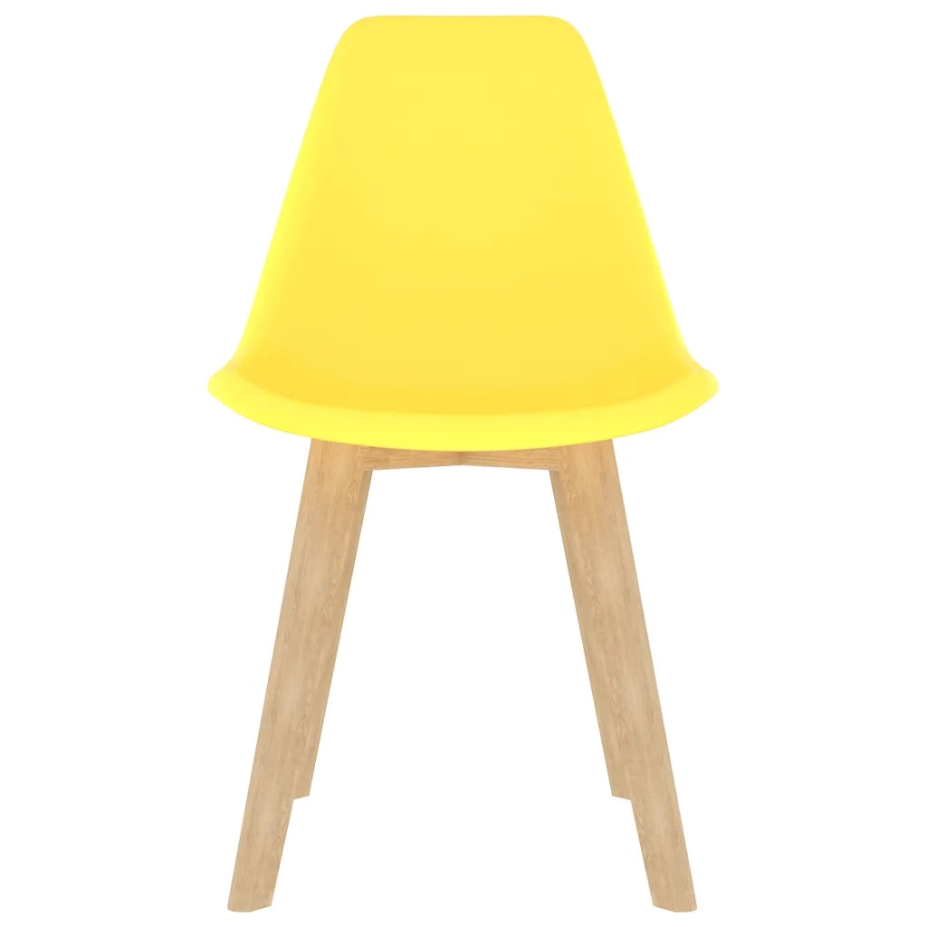 Sedie da Pranzo 6 pz Gialle in Plastica 289118