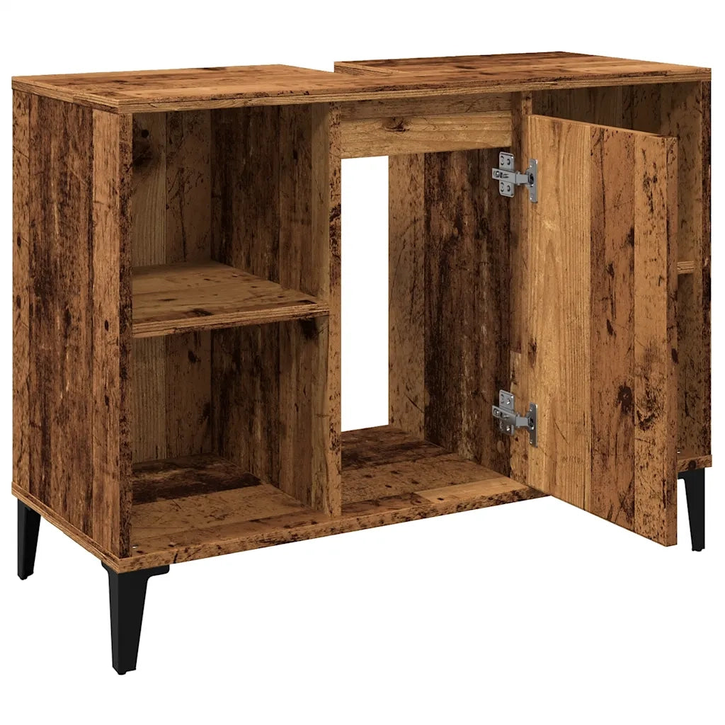 vidaXL Mobile Lavabo Legno Antico 80x33x60 cm in Legno Multistrato