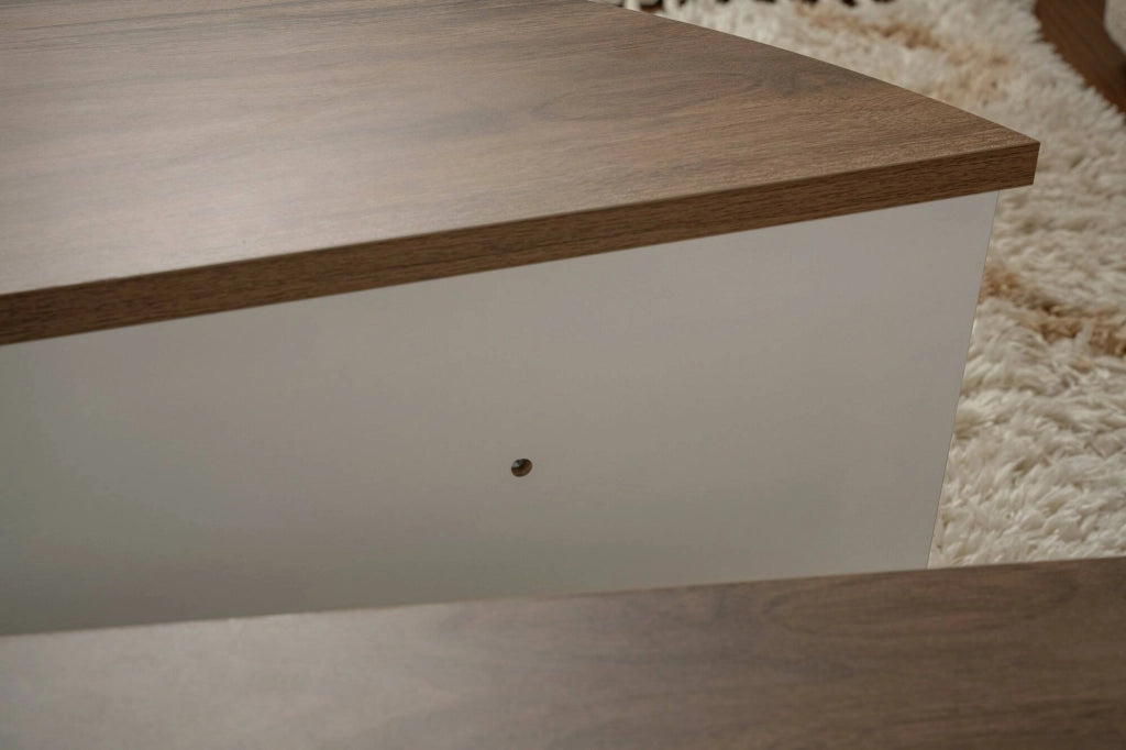 Mansue, Tavolino da Salotto Portariviste, 90x60x35h cm Marrone Noce
