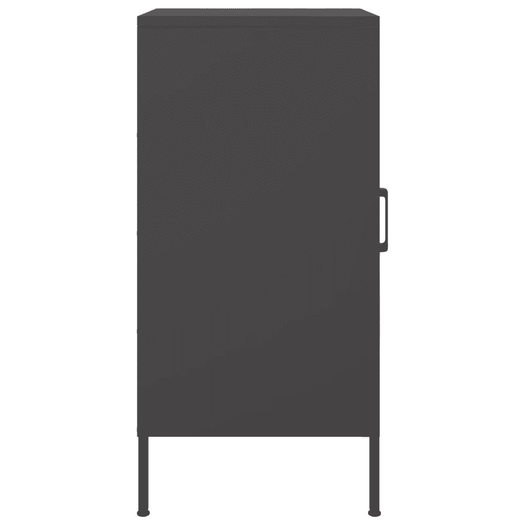 Credenze 2 pz | Madia | Buffet da pranzo | Armadio da pranzo Nere 36x39x79 cm in Acciaio