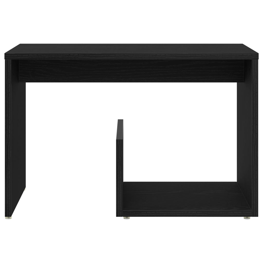 Tavolino  Nero Rovere 59x36x38 cm Legno ingegnerizzato