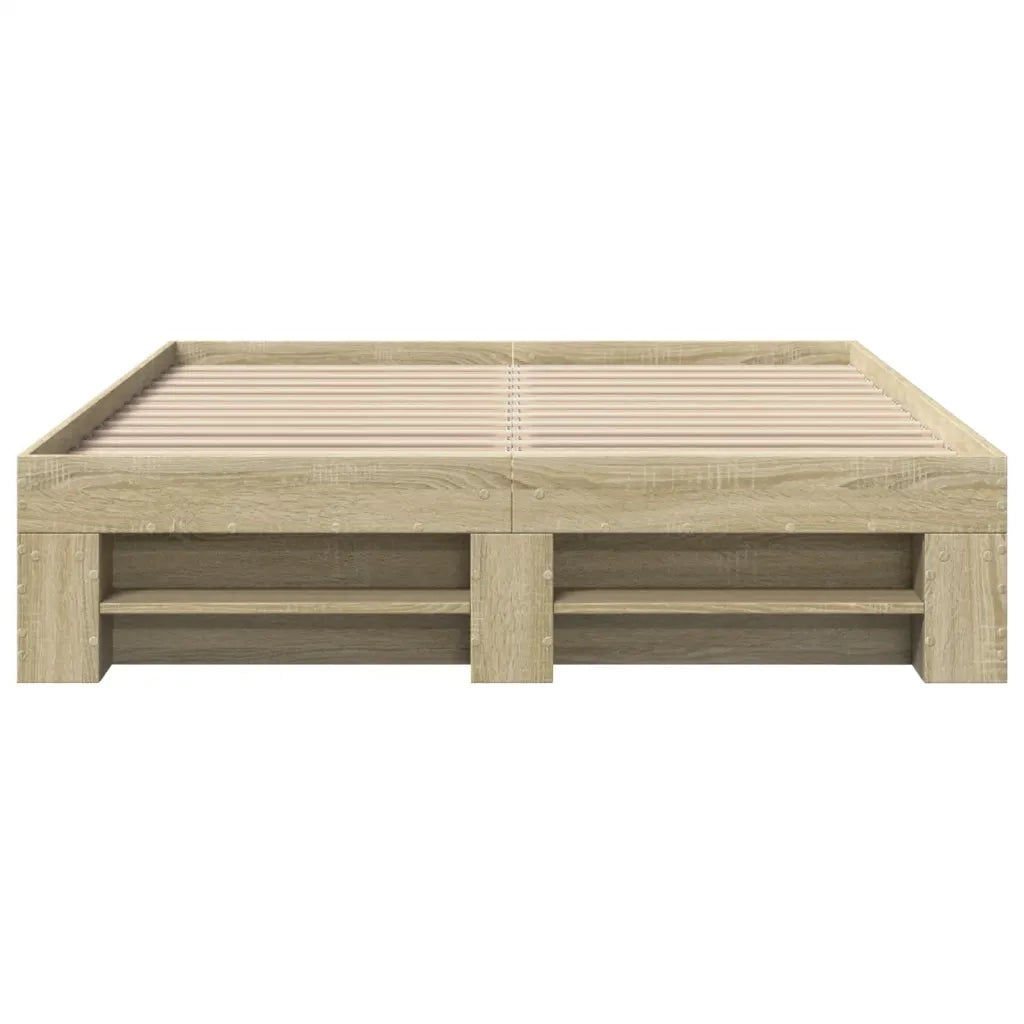 Giroletto-Struttura Letto Rovere Sonoma 135x190 cm in Legno Multistrato 410019