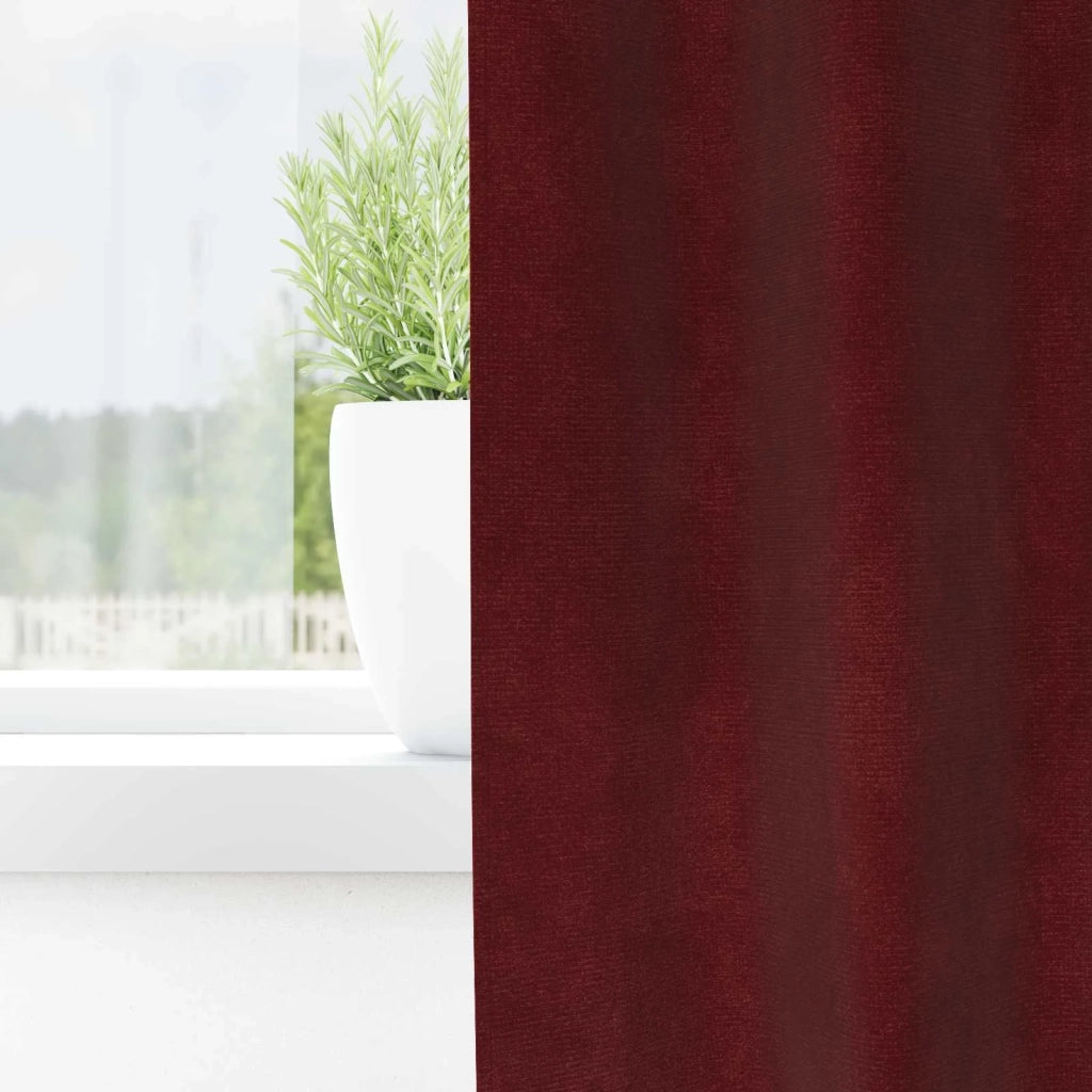 Tende oscuranti 2 pcs Rosso Vino 140 x 260 cm Velluto 4107302