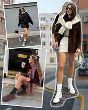 2 Paia di Calze Slouchy Crew per Donne - Cotone Mid Calf a Rilievo Sportive per Sneaker