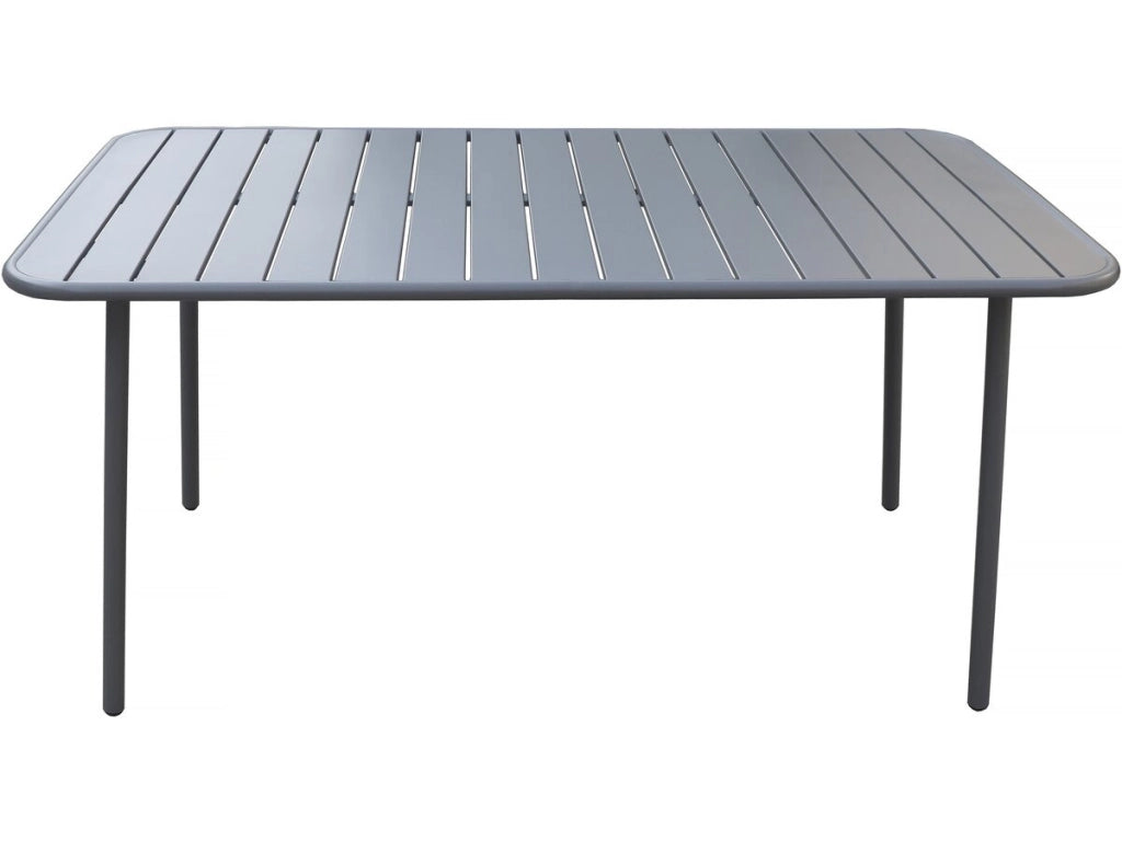 Tavolo da giardino in metallo "Bilbao" - 150 x 90 x 71 cm - Grigio