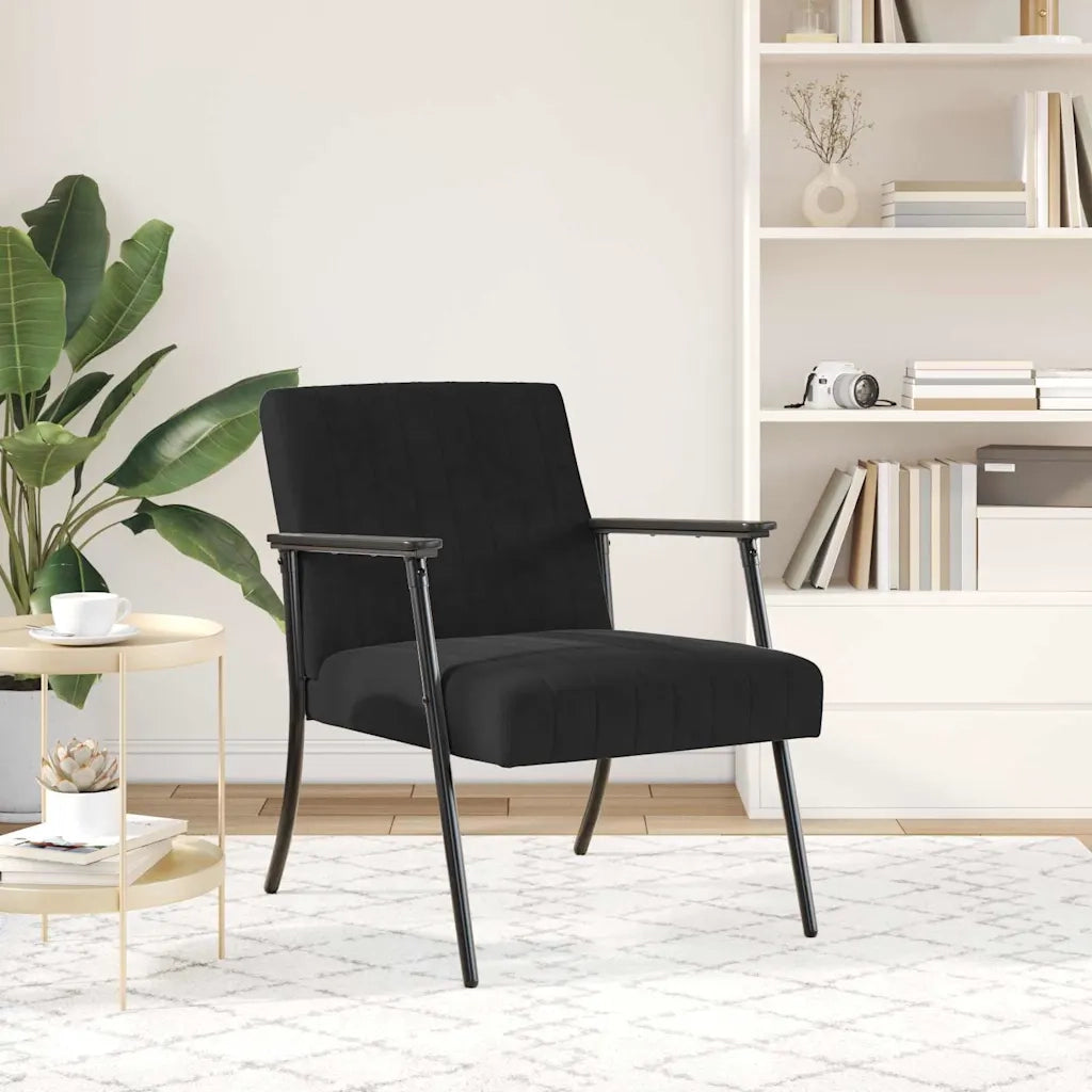 Divano Sedia-Poltrona-Poltroncina Nero Velluto 793590
